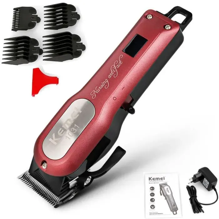 Tondeuse Cheveux Professionnel Homme électrique Sans Fil Rasoir Tondeuse à Cheveux avec affichage LED Salon Coiffure Ensemble