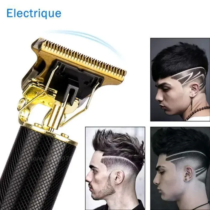 Tondeuse Cheveux Professionnelle Hommes Enfants Famille Animaux Rasoir Electriques Barbe sans fil Noir Domestique Salon de Coiffure