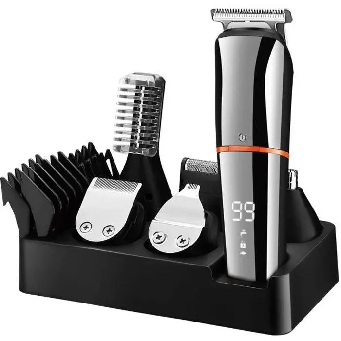 Tondeuse Cheveux Professionnelle Tondeuse Barbe Pour Hommes Tondeuse de Prcision Impermable Multifonctionnele 6 en 1