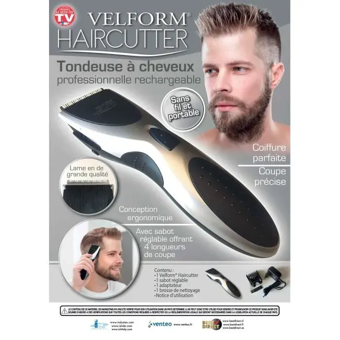 Tondeuse cheveux rechargeable Velform
