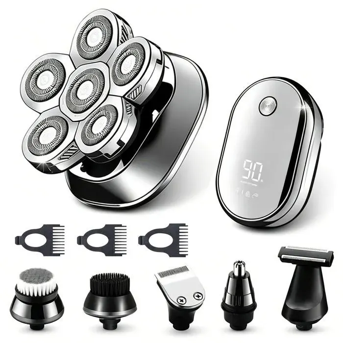 Tondeuse cheveux - TepidBee - 6 en 1 3 peignes de limite professionnelle ecran lcd chargement usb cadenas de voyaBeaute bien-etre