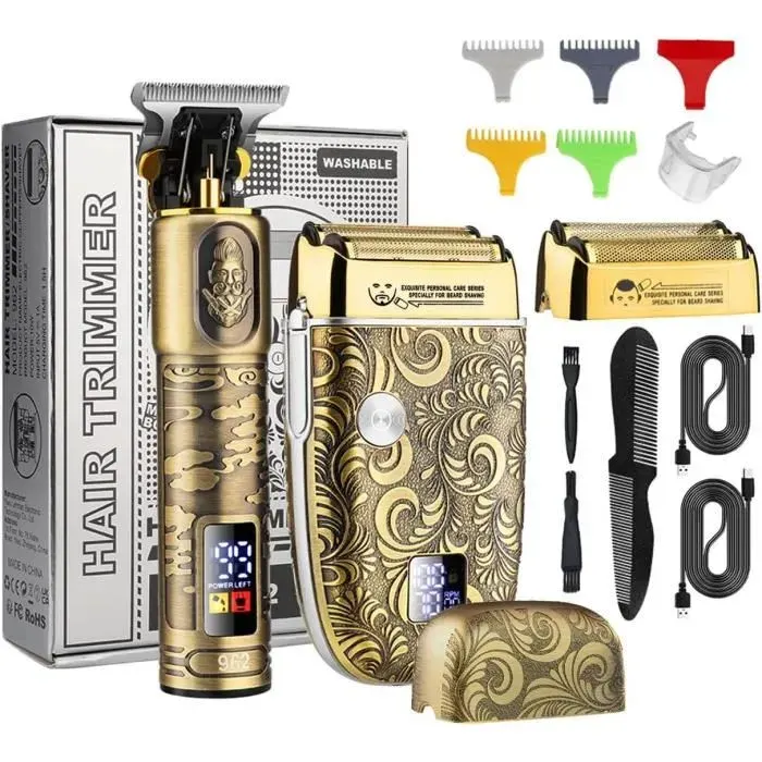 Tondeuse Cheveux Tondeuse Barbe Hommes Professionnelle Tondeuse À Cheveux Précision Tondeuse Cheveux En Waterproof Avec Pei[J429]
