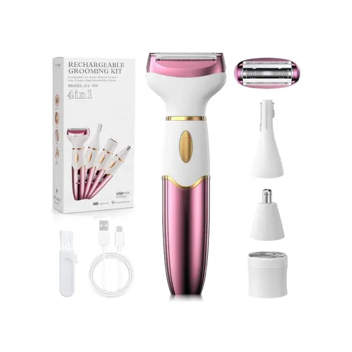 Tondeuse corps - OHFAMO - 4-en-1 - IPX7 étanche - Rechargeable USB - Autonomie 90 min
