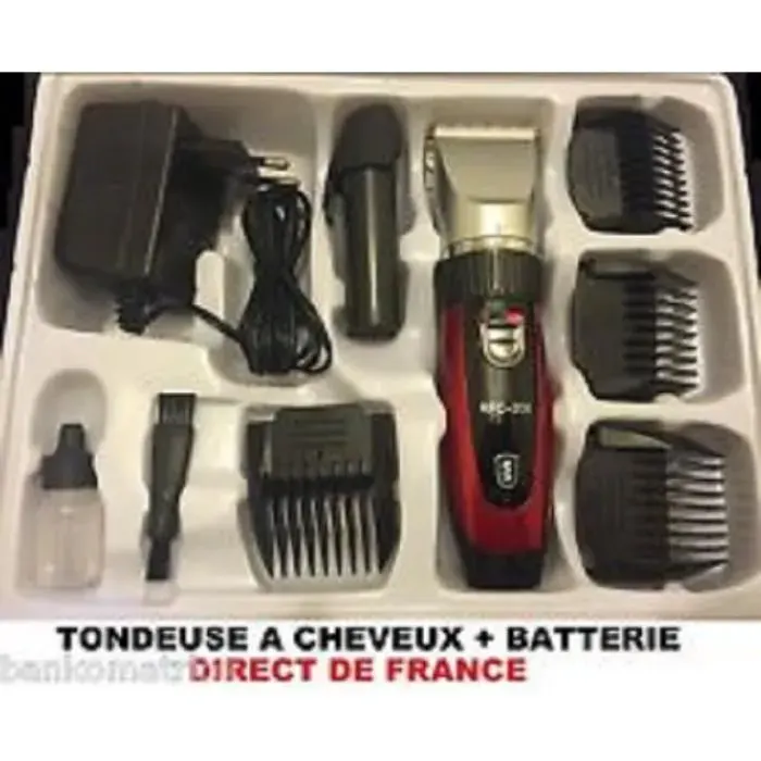 Tondeuse de luxe rechargeable Surker RFC-508 avec tête de coupe en céramique et 4 sabots de 3mm à 12mm