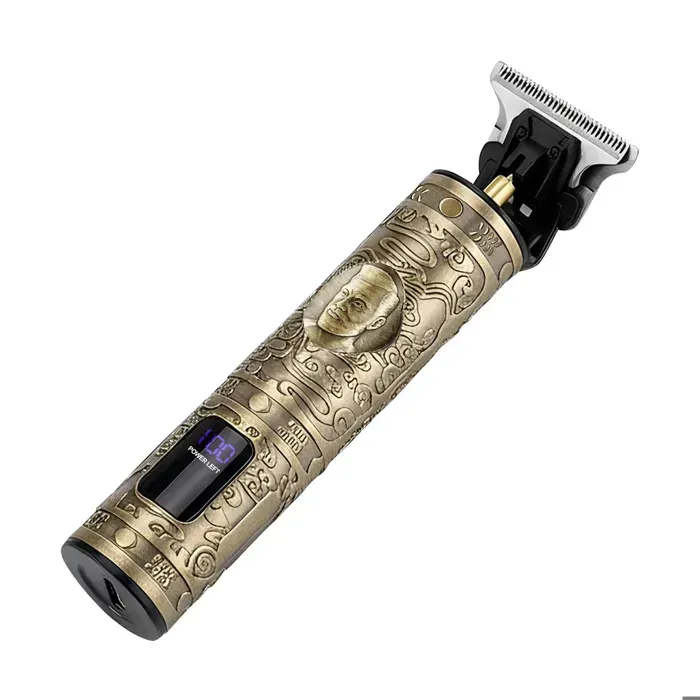 Tondeuse de Précision sans fil Rechargeable Tête en T avec Écran LED Rozia Dorée