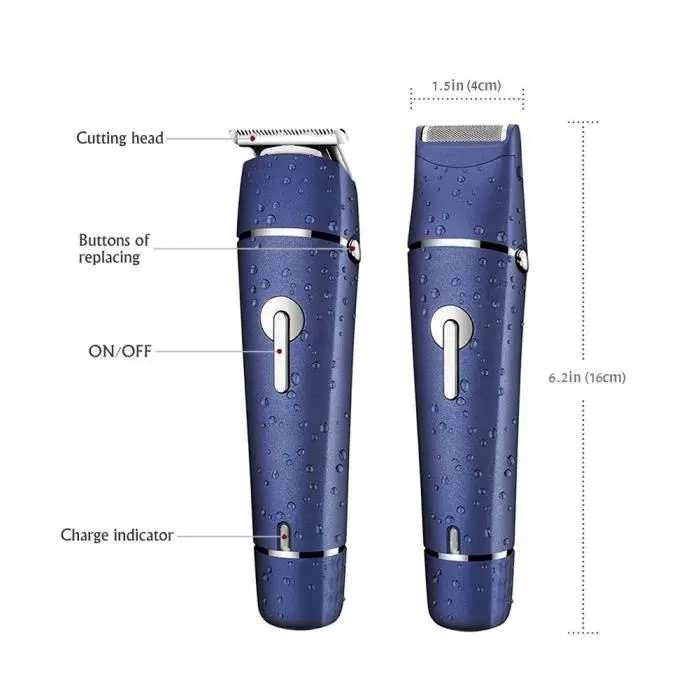 Tondeuse électrique cheveux pour hommes et rasoir électrique humide sec imperméable pour hommes Kit Tondeuse de cheveux toilettage