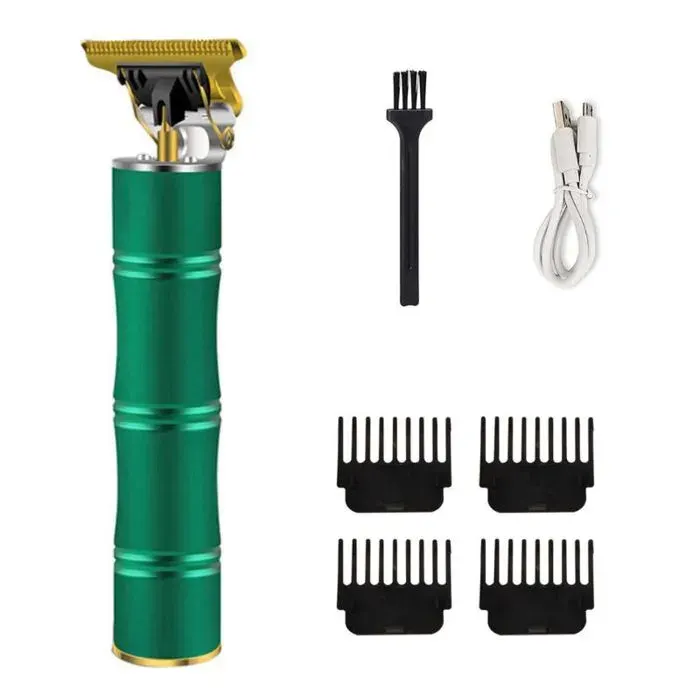 Tondeuse électrique professionnelle rechargeable - HERZBERG - HG04104-GRE - Vert bambou - Batterie rechargeable - Garantie 2 ans