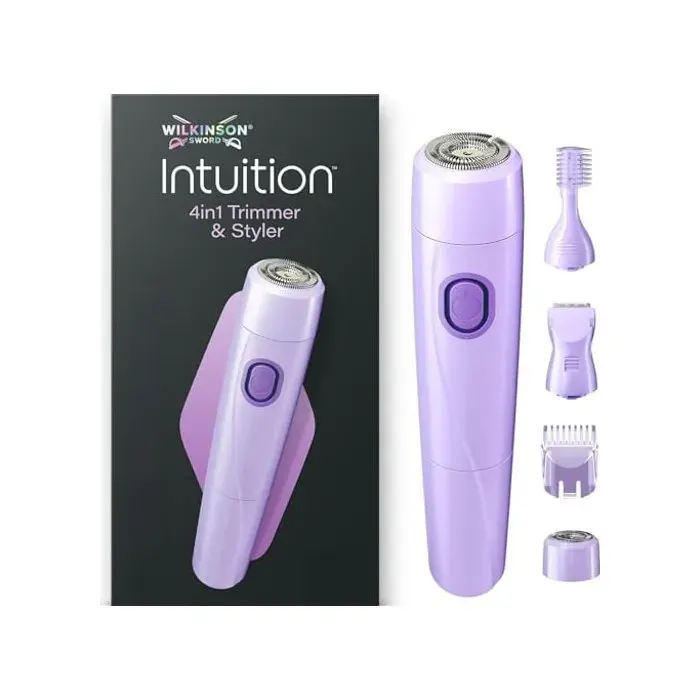 Tondeuse et styler - WILKINSON SWORD - Intuition 4in1 - Multi-zone 4 en 1 - Pile AA incluse - 4 longueurs réglables — coloris Bleu