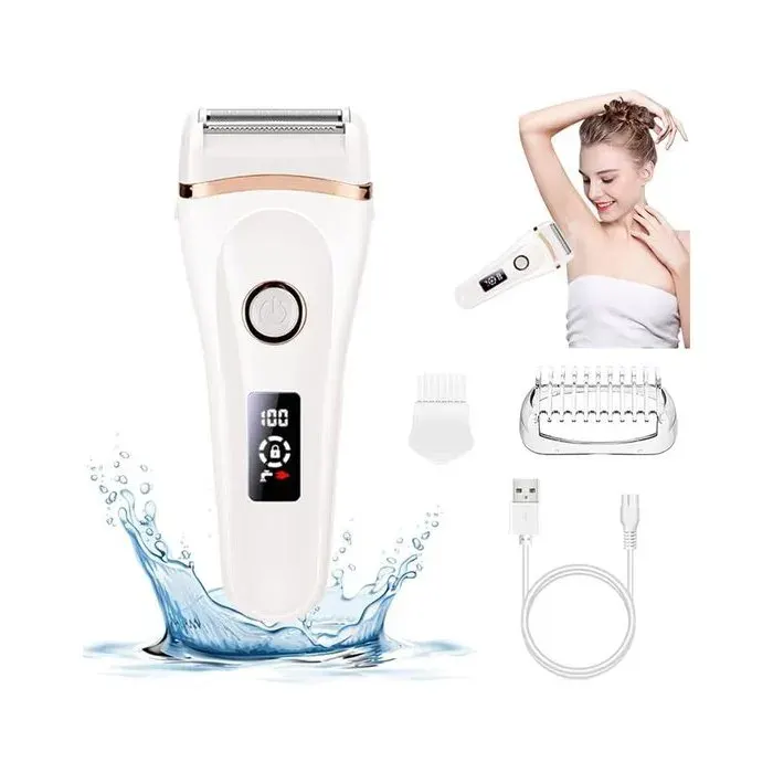 Tondeuse femme - Rechargeable - Imperméable - Rasoir électrique féminin - Pour soin personnel régulier