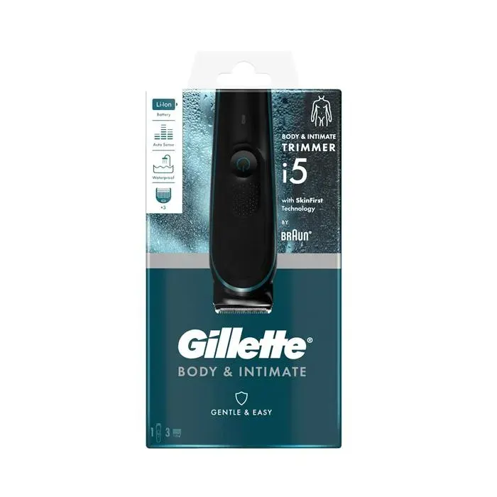 Tondeuse - GILLETTE - Intimate i5 - Sans fil - Sabot pour peau sensible - Autonomie 100 minutes