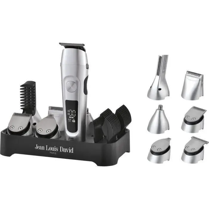 Tondeuse multiusage 6 en 1 - JEAN LOUIS DAVID - Ultimate Trimmer - Barbe Contours Précision Nez/Oreilles Cheveux & Corps