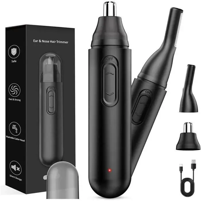 Tondeuse Nez Oreilles Homme 3 en 1 USB rechargeable étanche rasoir nez barbe sourcil moustache visage Balaena BV