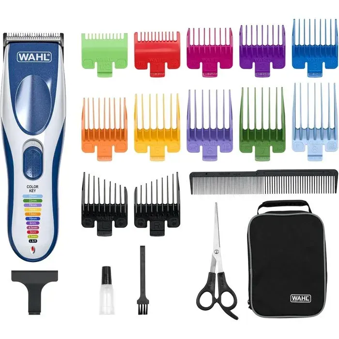 Tondeuse sans fil - SUTEO - Color Pro (09649-016) - Lames lavables inox - 60 min autonomie - 10 guides 15–25 mm