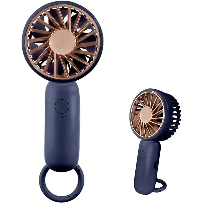 ®TONLRGY Mini ventilateur portable léger USB 500 mAh pour lintérieur et lextérieur (bleu)
