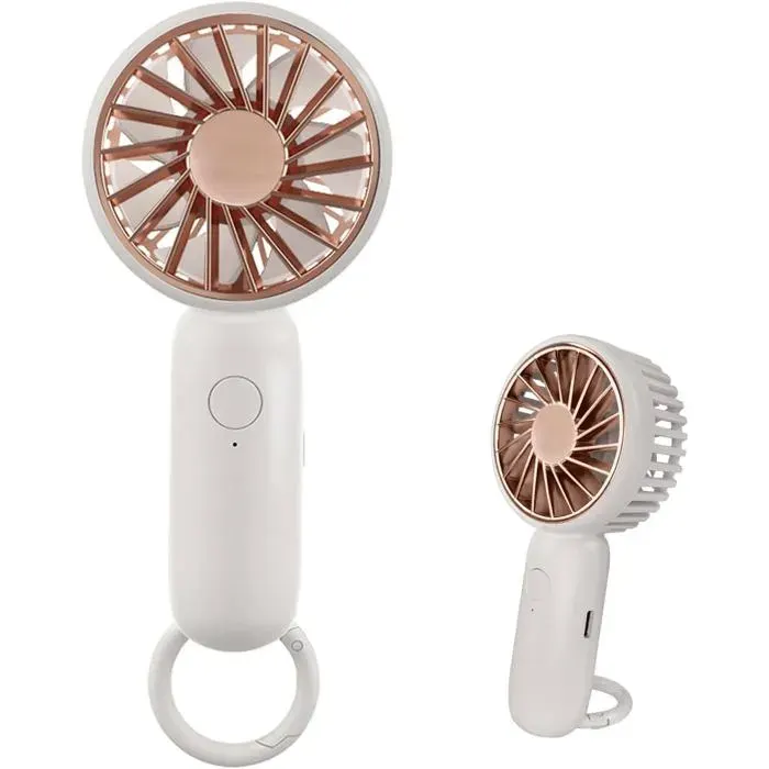®TONLRGY Mini ventilateur portable léger USB 500 mAh pour lintérieur et lextérieur Galvanoplastie blanche