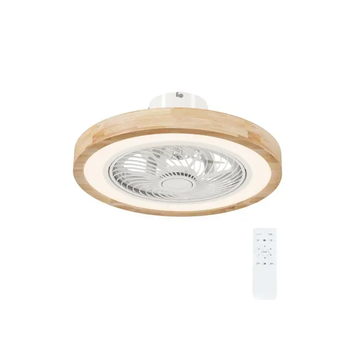 ®TONLRGY Ventilateur de plafond avec télécommande variateur RGB 6 vitesses pour chambre couleur naturelle 50 cm