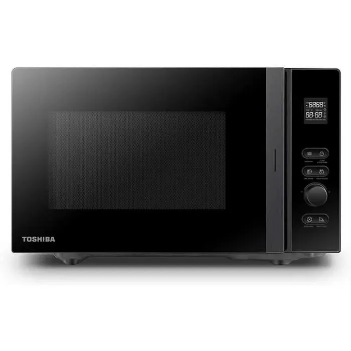 TOSHIBA Four à Micro-ondes 800w 20L 12 Cuissons Préprogrammées Cavité Émaillée Facile à Nettoyer Décongélation Poids/Temps et