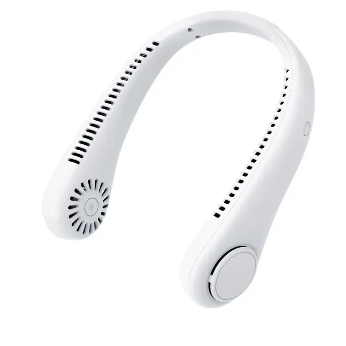 Tour de cou ventilateur sans pales rechargeable par USB avec 3 vitesses adapté à une utilisation en intérieur comme en extérieur