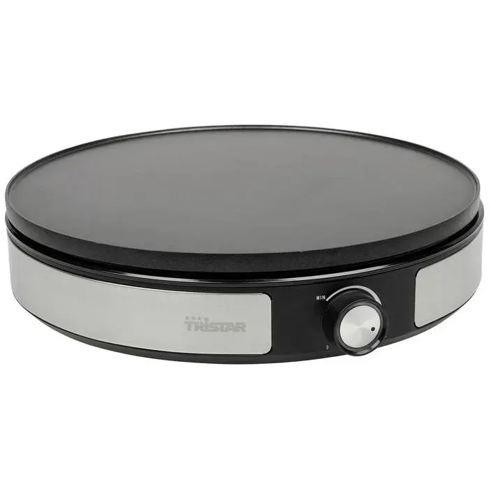 Tristar BP-2639 Crêpière revêtement anti-adhésif voyant lumineux noir argent