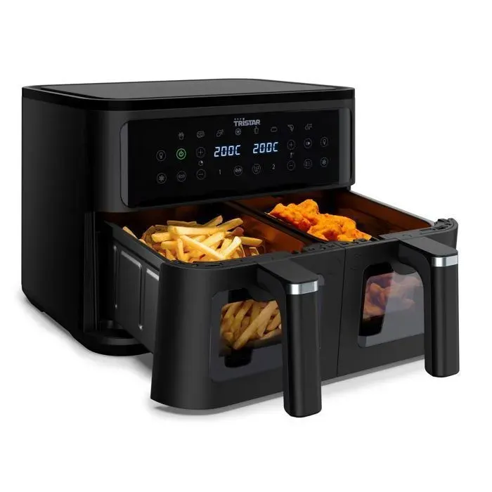 Tristar FR-9429 – Friteuse à air double 9 L (2×45 L) 2500W panneau numérique 10 programmes