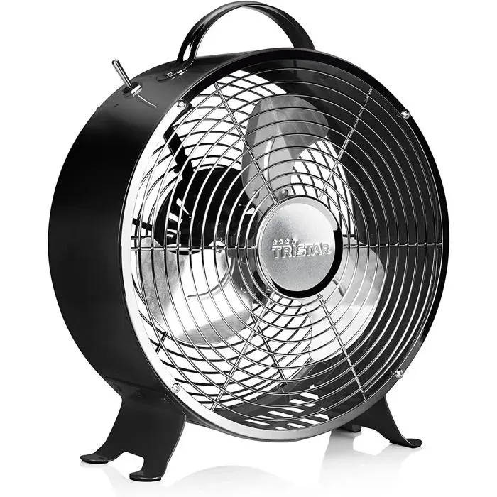 Tristar Ventilateur de table rétro Métal 20 W Diamètre 2540 cm pour bureau et maison