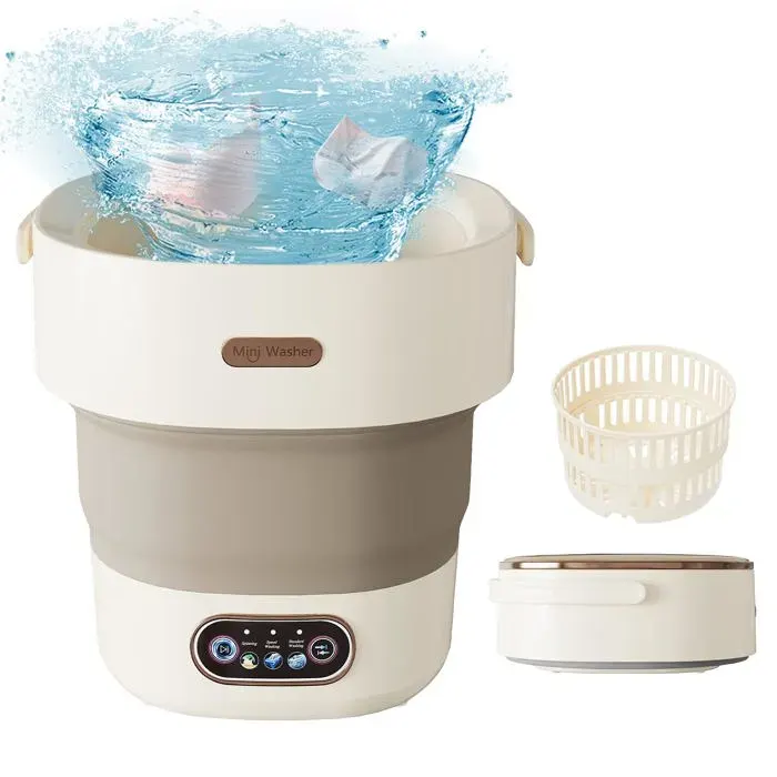 TRIUMPUNPRE Machine à laver mini pliable 12-13L portable silencieuse économe en énergie pour voyage appartement et linge délicat