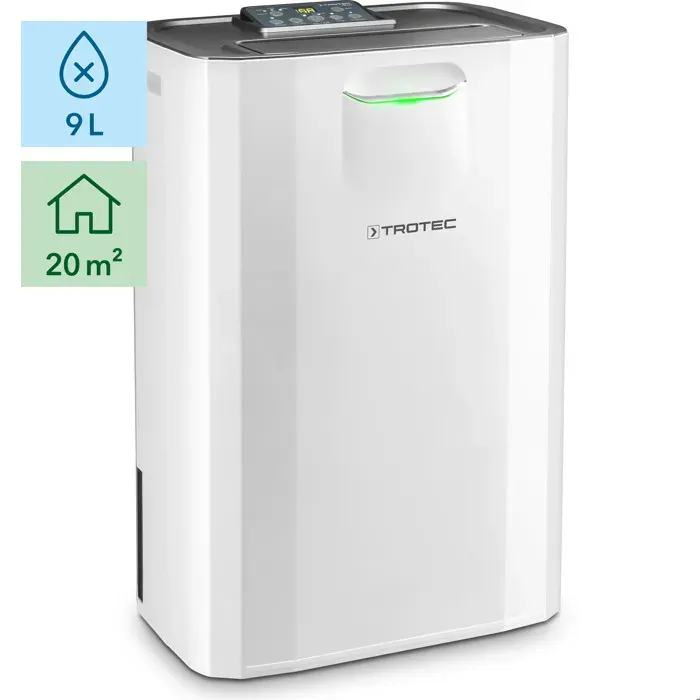 TROTEC Déshumidificateur Confort TTR 57 E Capacité de déshumidification 9l/24h Taille de locaux recommandée 50 m³