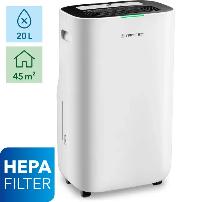 Trotec Déshumidificateur-purificateur dair TTK 70 HEPA (Plus) - 51 m2 minuterie