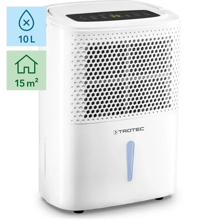 TROTEC Déshumidificateur TTK 26 E - Absorbeur dhumidité - déshumidification max. 10 l/j - pour 15 m²