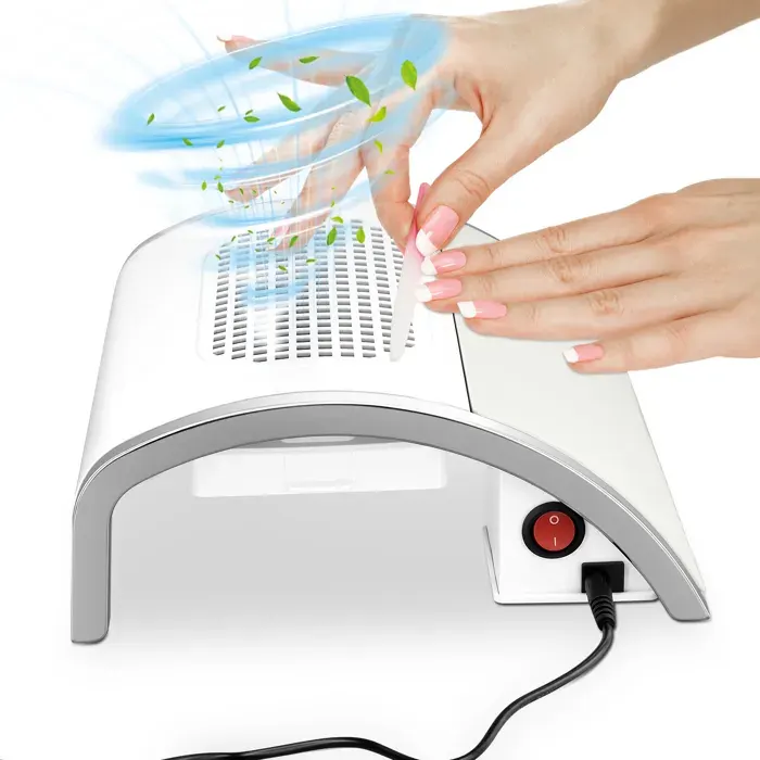 TTLIFE 80W Aspirateur Ongles Manucure ProfessionnelleAspirateur Manucure avec 2 Ventilateurs et 2 Poussière Collectionneur Sac