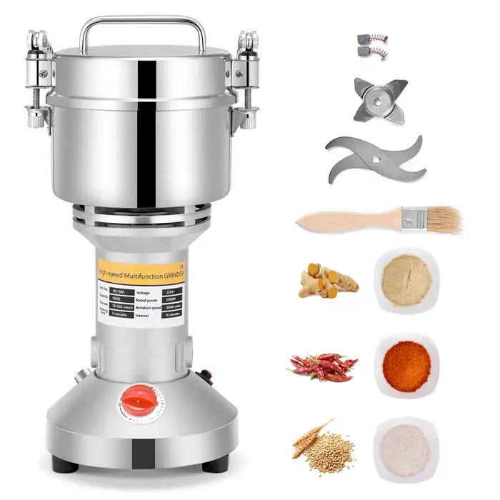 TTLIFE Moulin à Grains Électrique 500 g Grinder Electrique en acier inoxydable moulin cereales à grande vitesse mit 3 Lames