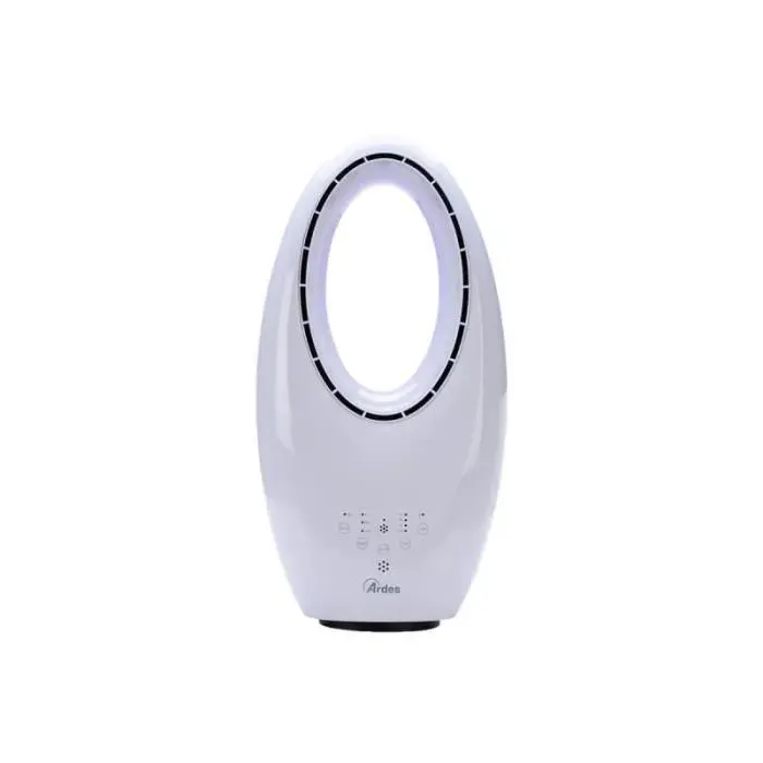 TV95 Ventilateur design blanc 58cm avec leds avec telecommande Mbg AR5BL1B