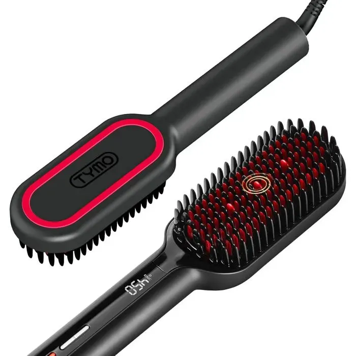 TYMO Brosse Lissante Ionique Cheveux - TYMO Ionic Plus Lisser Cheveux Professionnel Coiffage Rapide 16 Temperatures 80-230 C