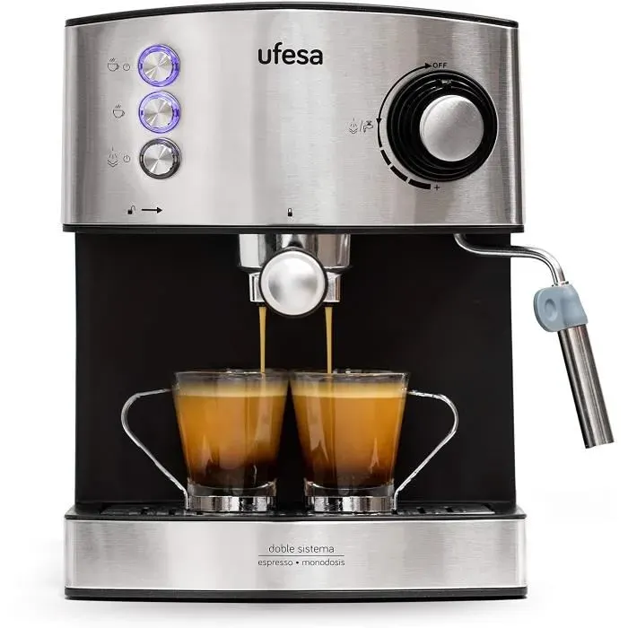 UFESA CE7240 Cafetire Expresso 850 W Rservoir dEau Amovible 16 L 20 bars Acier Inoxydable[136]