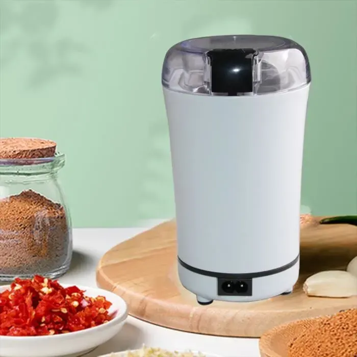 UNI Moulin à Café Electrique Multifonction Broyeur à Grain150W Blanc