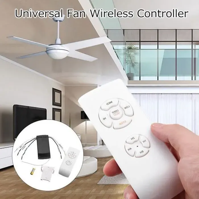Universal Ventilateur De Plafond Lampe Vitesse Télécommande Kit Timing Sans Fil 110-240V Nouveau-keeper