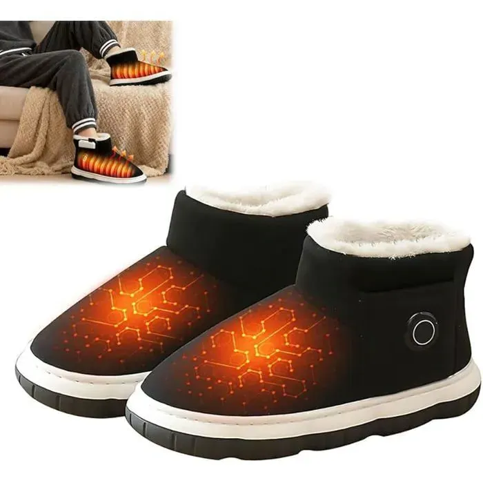 USB Chaussures Chauffantes Noir 3 Niveaux de Température Électriques pour Hiver Froid noir CHAUFFE MINI-BAR – MINI FRIGO POUR BOI