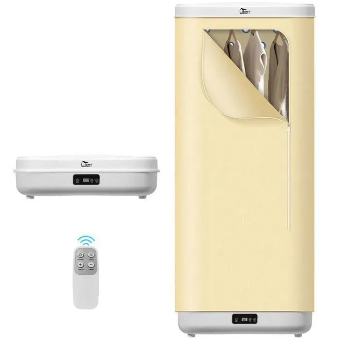 UTEN 1000W Sèche-linge étendoir PliableSéchoir À Linge Électrique Minuterie et Télécommande