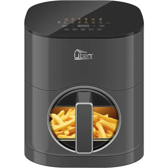 UTEN Air Fryer 55L 2000W Friteuse Sans Huile avec Écran Tactile LED 14 Programmes Fenêtre de Visualisation