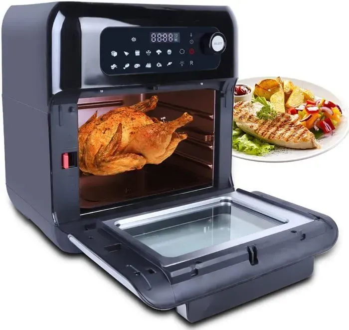 UTEN Friteuse Sans Huile 12 en 1 Friteuse à Air Four 10L 1500W Noir Avec Température Réglable Cuisson à Une ToucheRecettes