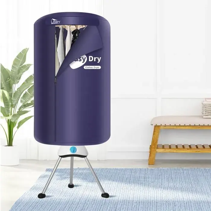 UTEN Mini Sèche-Linge Portable 1000W Séchoir Électrique Pliable pour Vêtements avec Minuterie Réglable et Séchage Rapide