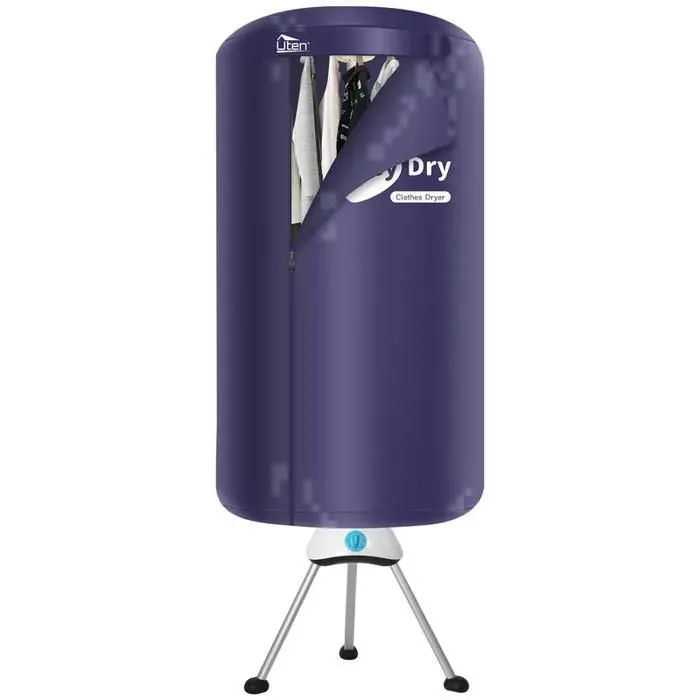 UTEN Sèche-linge Portable Électrique 1000WSéchoir Pliable 10KgSéchoir Chauffant Pliable Séchage Rapide avec Minuterie 180 Min