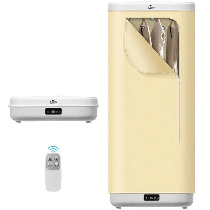 UTEN Séchoir à Linge Électrique 1000W PliableSèche-linge Portable 5kg avec Air Chaud 360° et Minuterie 180 min pour Appartement