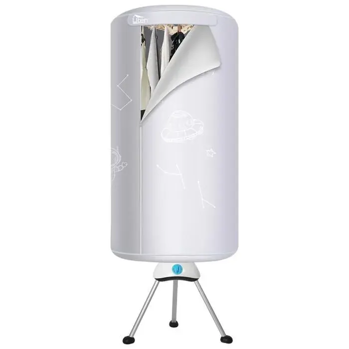 UTEN Séchoir à Linge Électrique 1000W Sèche-Linge Pliable avec Minuterie Armoire de Séchage Portable 170cm
