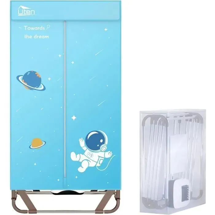 UTEN Séchoir à Linge Électrique 1500W 15KG Sèche-linge Portable Chauffant Pliable avec Sac de Rangement