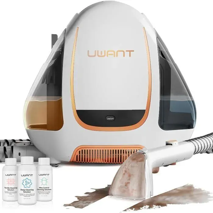 UWANT B100 Nettoyeur Canapé Tissu 450W Aspirateur-laveur Nettoyeur de Tapis Pour canapé Tapis Rembourrage Voiture