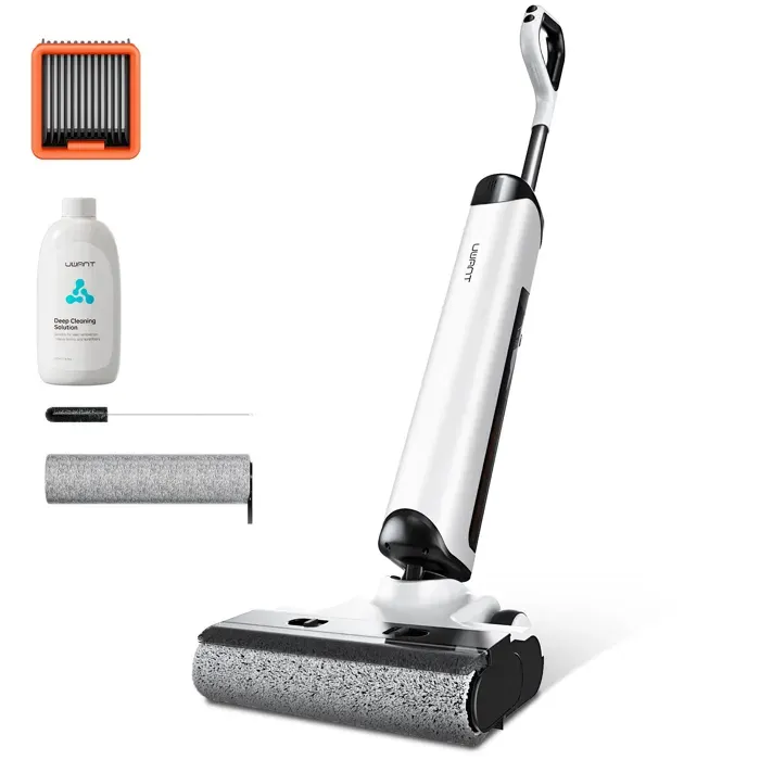 Uwant D500 Aspirateur balai laveur Tank Deodorization 180° Flat Suction 17000 Pa Self-Cleaning and Drying 65°C