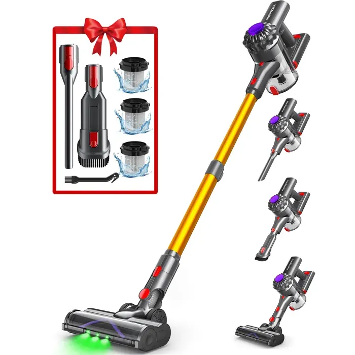 VACTechPro Aspirateur Balai sans Fil35kPa Aspirateur sans Fil 6-en-1 35 Minutes dAutonomie avec Batterie Amovible