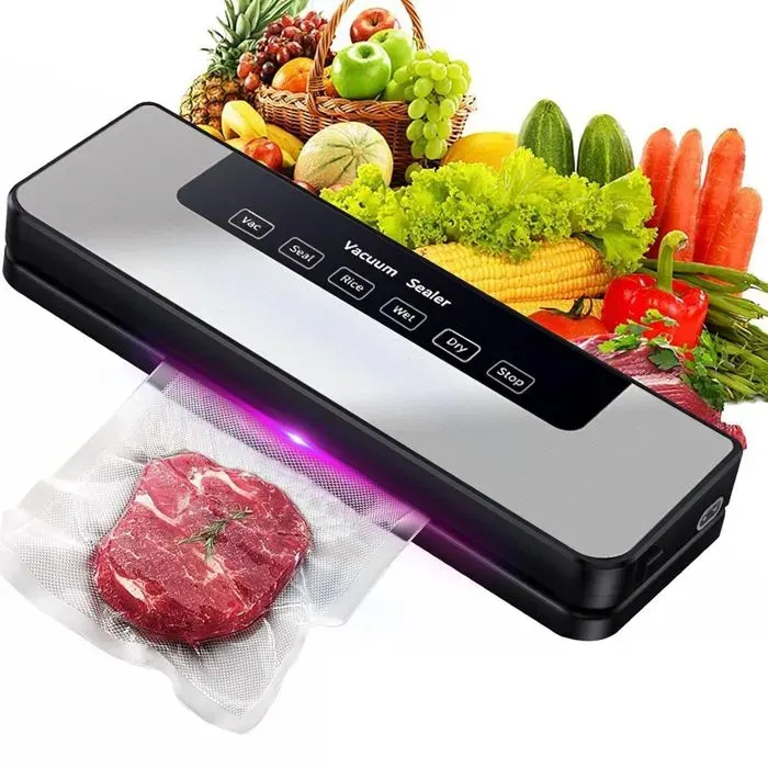 Vakuumierer de cuisson vide Vacuum Sealer Thermosoudeuse Vakuumierbeutel automatique de mise sous vide + Soudure Étiquette