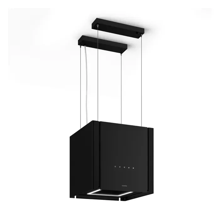 Velaire 40cm 601m³/h Hotte dÎlot Noir